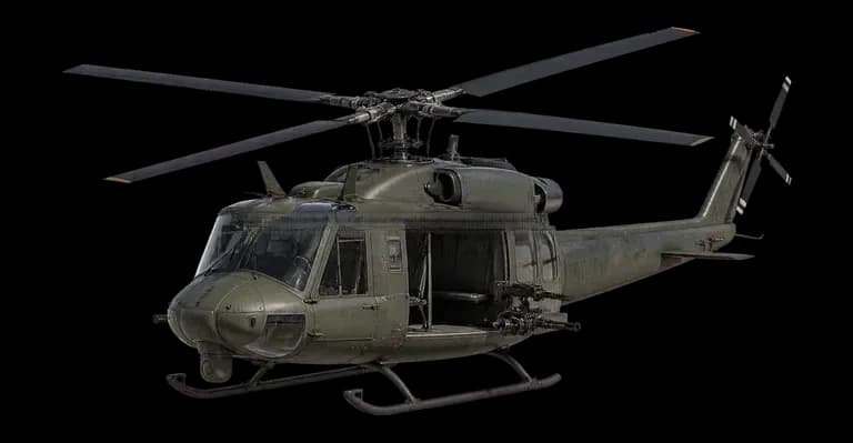 UH-1Y Miniguns armed utility helicopter