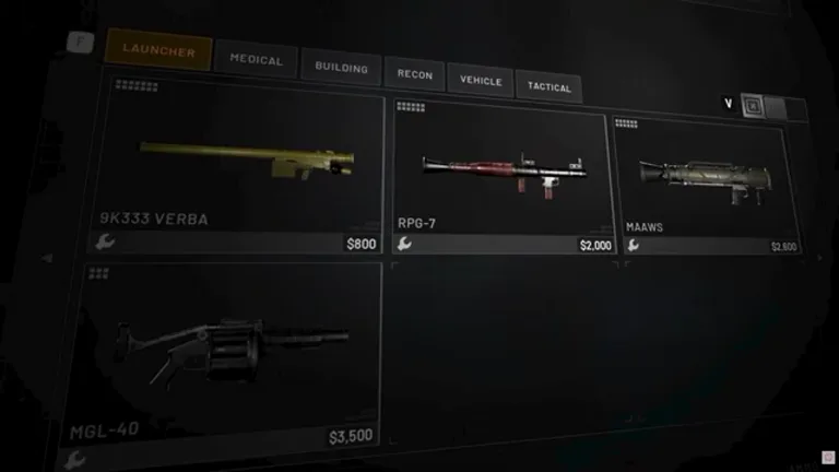 Lanciatore 9K333 Verba mostrato nel venditore di WARDOGS